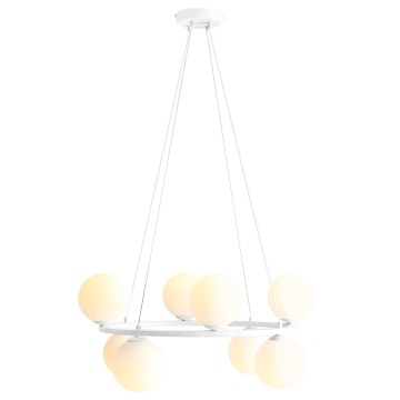 SELSEY Lampa wisząca Poblada x8 biała - Genesis
