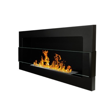 SELSEY Biokominek Astralis 90x40 cm z certyfikatem TÜV Czarny strukturalny - Genesis