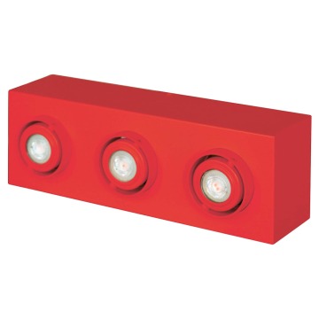 SELSEY Lampa sufitowa Boxie x3 LEGO mini czerwona - Genesis