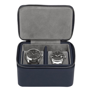 SELSEY Organizer na biżuterię Pebble Large Travel Watch Box granatowy - Genesis