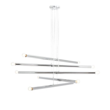 SELSEY Lampa wisząca Assilves x10 srebrna - Genesis