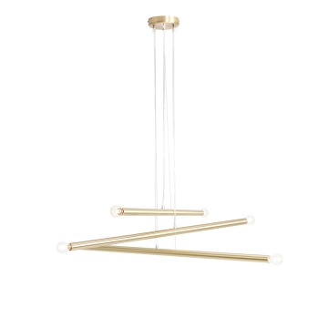 SELSEY Lampa wisząca Assilves x6 złota - Genesis