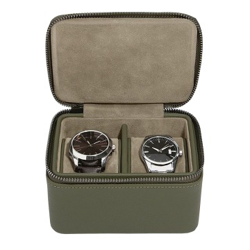 SELSEY Organizer na biżuterię Pebble Large Travel Watch Box oliwkowy - Genesis