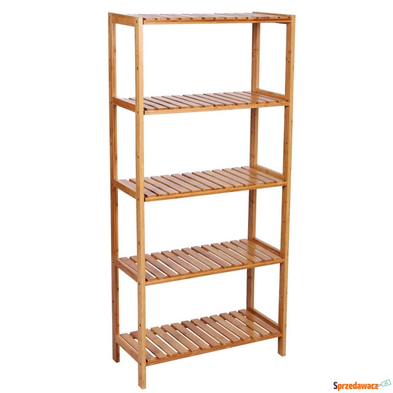 Duży regał bambusowy, 5 półek, 60x26x130 cm,... - Regały - Inowrocław