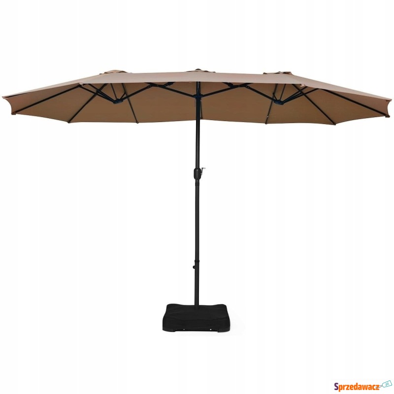 Podwójny parasol ogrodowy na taras z podstawą... - Parasole, markizy, żagle - Olsztyn