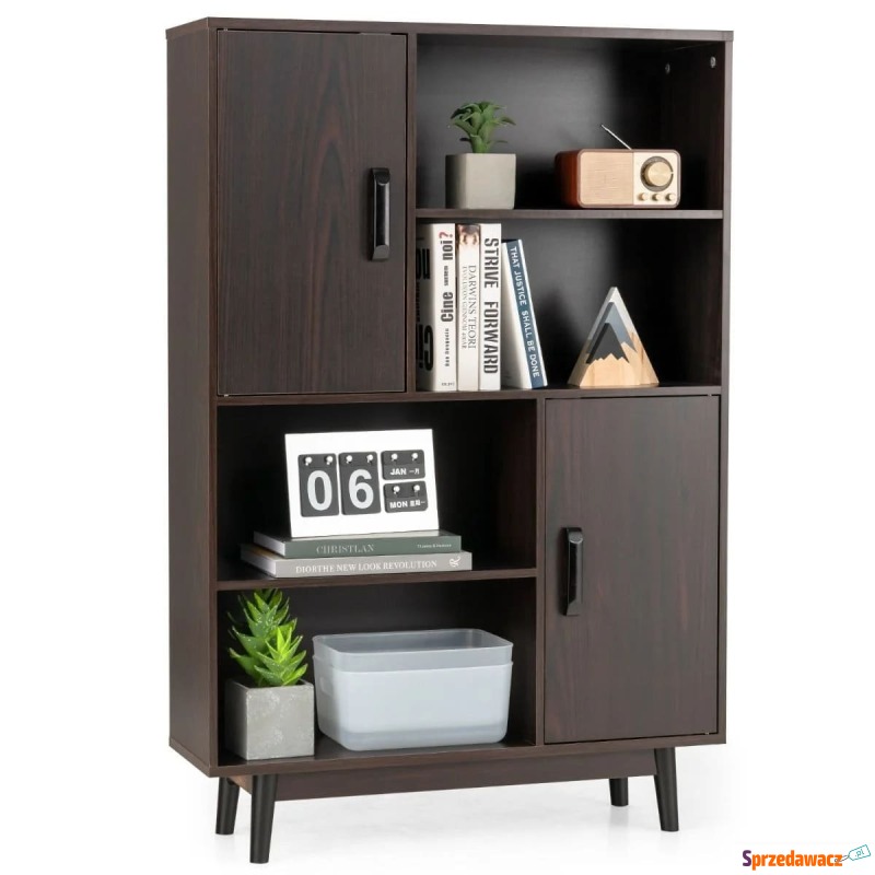 Drewniany kredens z 4 poziomami 80 x 24 x 119,5... - Komody - Płock