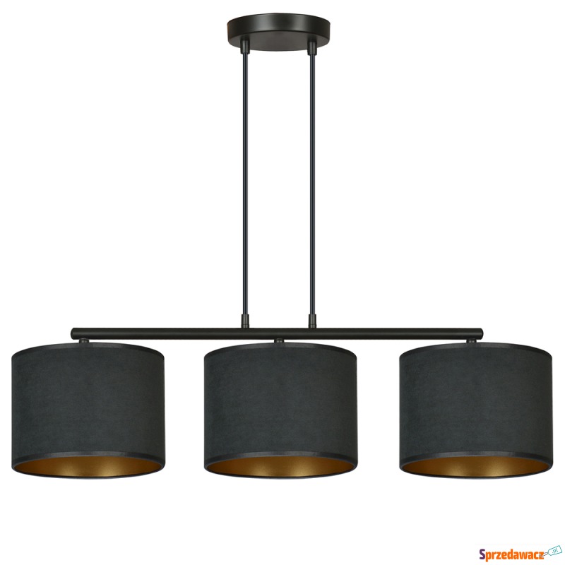 SELSEY Lampa wisząca Hellid x3 72 cm czarna -... - Lampy wiszące, żyrandole - Legnica