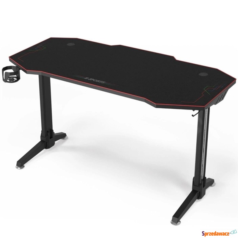 Biurko gamingowe z oświetleniem LED 140 x 65 x... - Biurka gamingowe - Płock