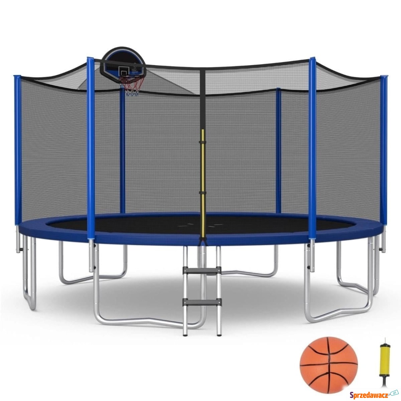 Trampolina z siatką i obręczą do...