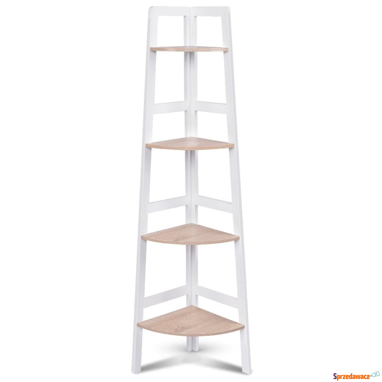 Regał narożny z 4 półkami 138 cm