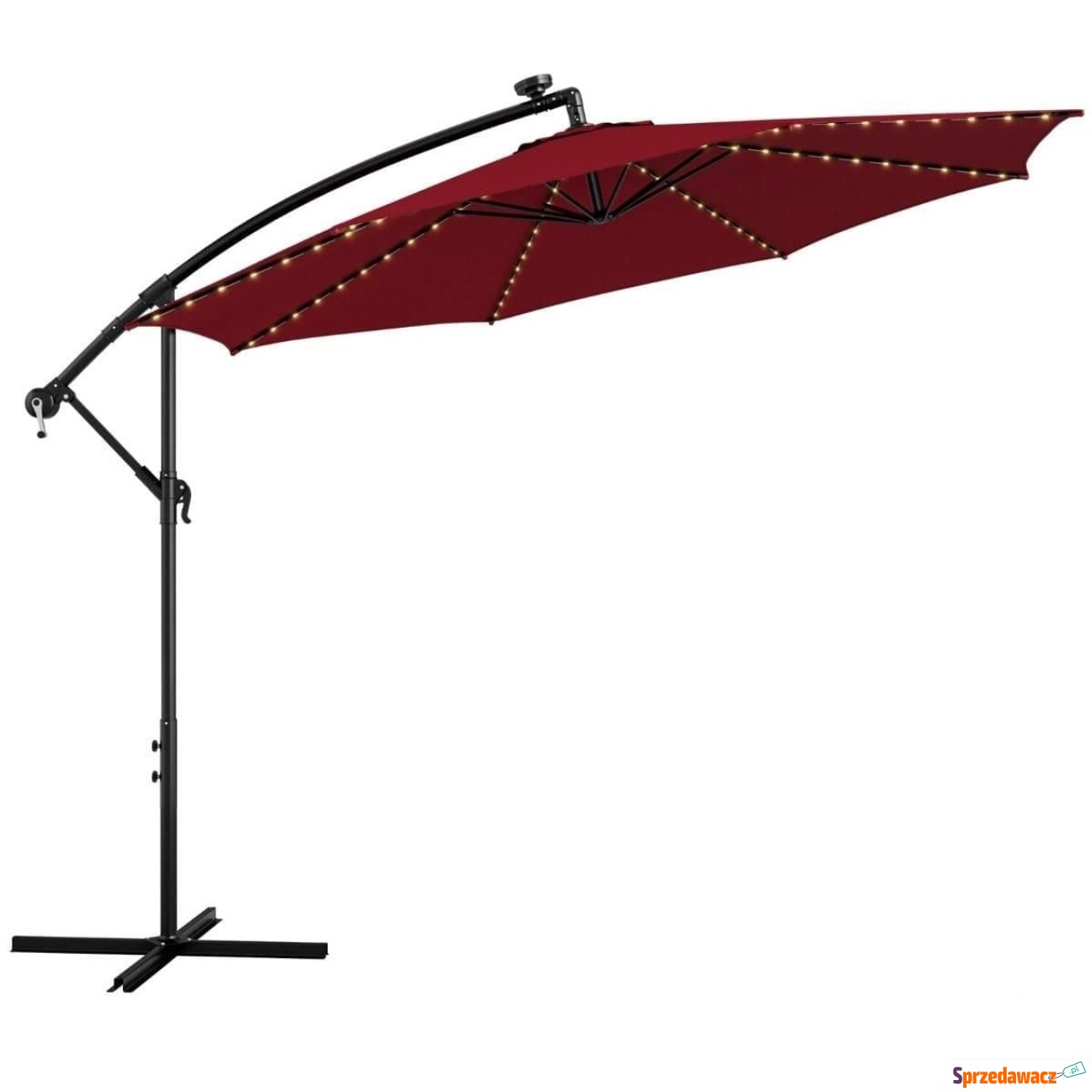 Parasol ogrodowy z solarnymi d...
