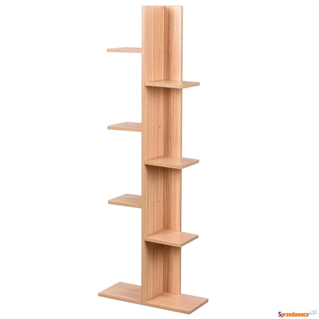 Drewniany regał pokojowy z 7 p...