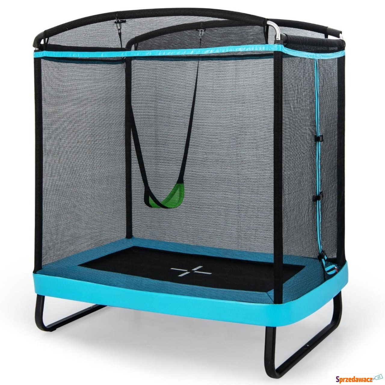 Trampolina dla dzieci 2 w 1 niebieska