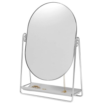 SELSEY Lustro stojące Pebble Jewellery Stand srebrno - szare - Genesis