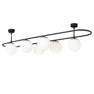 SELSEY Lampa sufitowa Flawls x6 czarna - Genesis