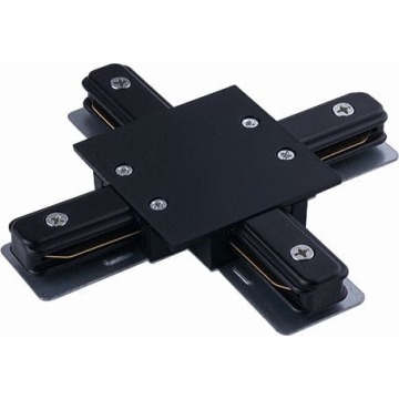 ŁĄCZNIK KRZYżOWY WPUSZCZANY CZARNY PROFILE RECESSED X-CONNECTOR BLACK 8837 Nowodvorski