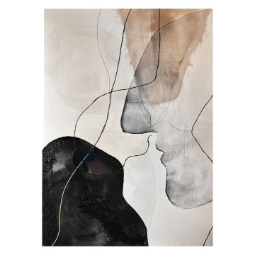 SELSEY Obraz Kiss 100x70 cm z ręcznie malowanymi elementami - Genesis