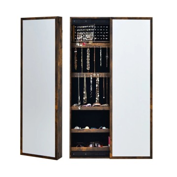 Wisząca toaletka Szafka na biżuterię z lustrem 37 x 9 x 120 cm
