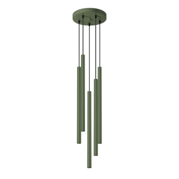 SELSEY Lampa wisząca Pastelo 5P zielona oliwka - Genesis