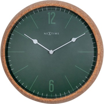 SELSEY Zegar ścienny Cork 30 cm zielono-brązowy - Genesis