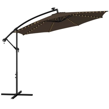 Parasol ogrodowy z solarnymi diodami led 300 cm