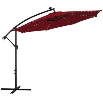 Parasol ogrodowy z solarnymi diodami led 300 cm