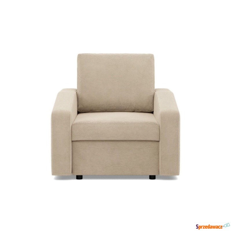Fotel do salonu, BLOM, sztruks, 83x92x92 cm, beżowy - Sofy, fotele, komplety... - Kołobrzeg