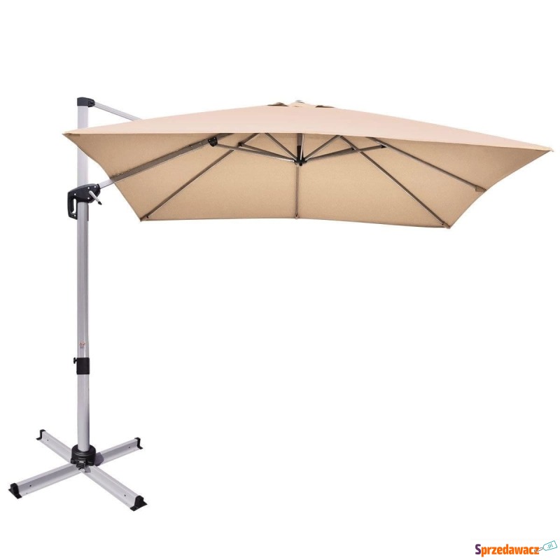 Parasol z podstawą krzyżową i aluminiowym słu... - Parasole, markizy, żagle - Białystok