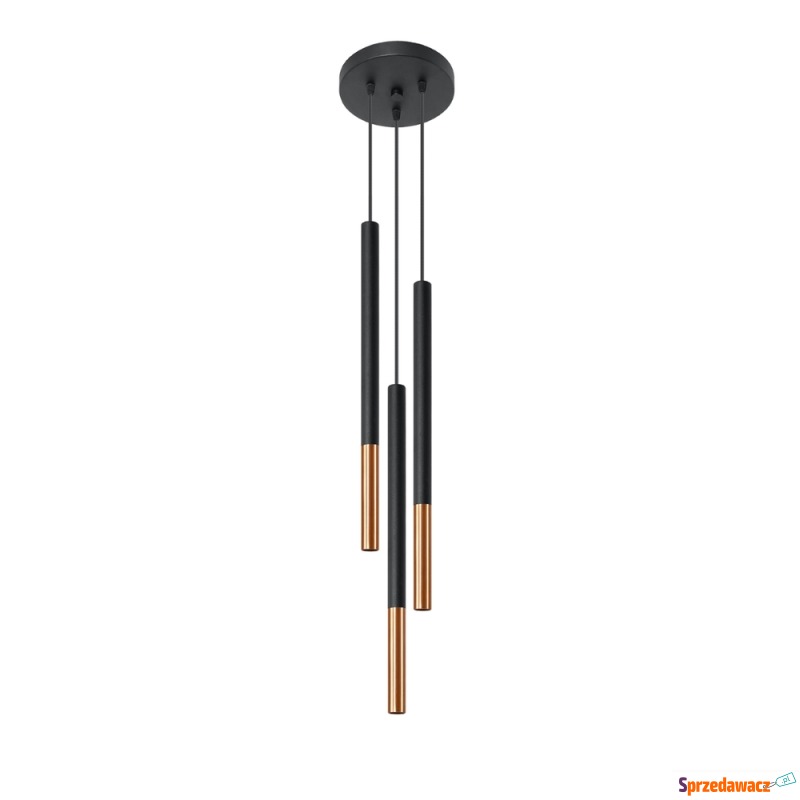 SELSEY Lampa wisząca Mozaica 3P czarny/miedź -... - Lampy wiszące, żyrandole - Kętrzyn