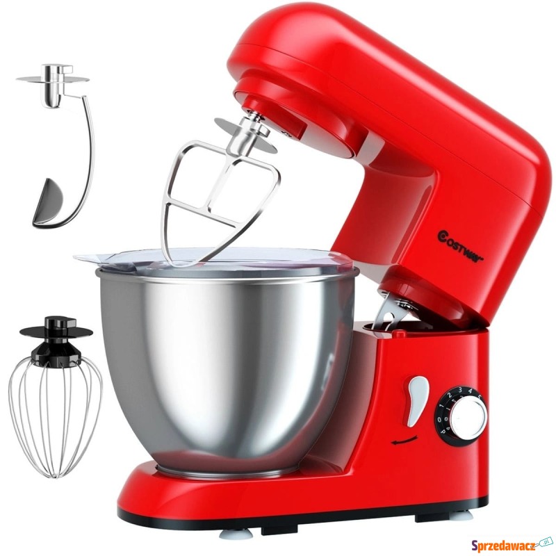 Robot kuchenny z misą 4l czerwony - Roboty kuchenne, miksery - Inowrocław