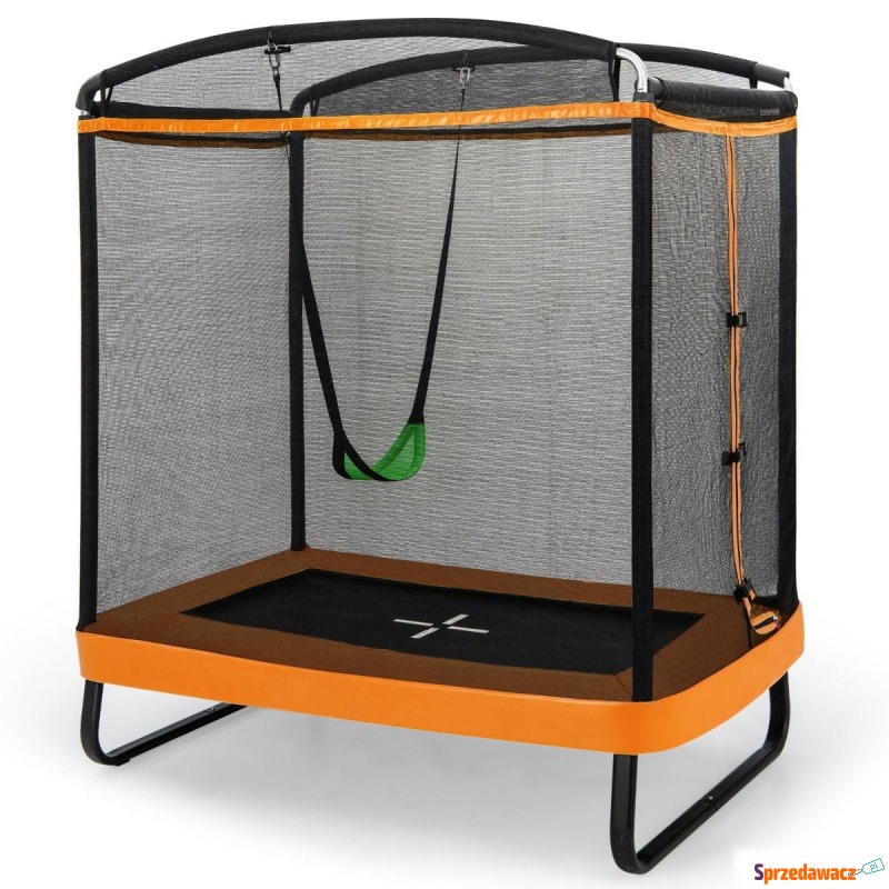 Trampolina dla dzieci 2 w 1 pomarańczowa - Trampoliny ogrodowe - Żnin