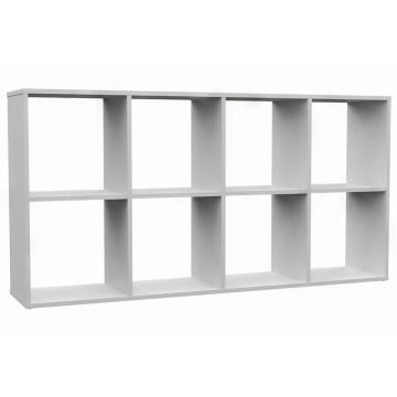 SELSEY Regał otwarty Malax z ośmioma półkami 147 cm biały - Genesis