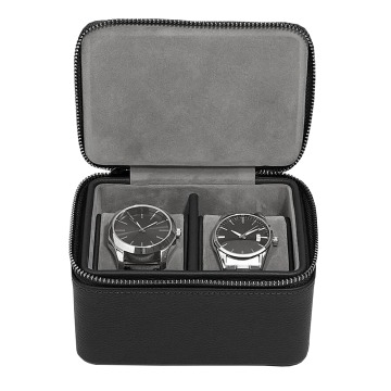 SELSEY Organizer na biżuterię Pebble Large Travel Watch Box czarny - Genesis