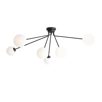 SELSEY Lampa wisząca Bastalle x6 czarna - Genesis