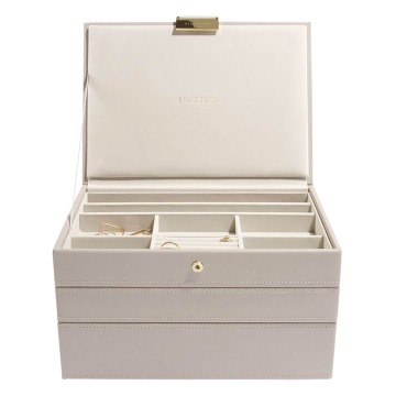 SELSEY Szkatułka na biżuterię Classic Jewellery Box szaro-brązowy - Genesis