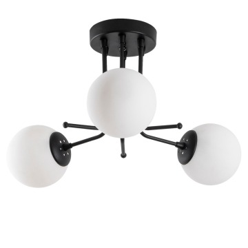 SELSEY Lampa sufitowa Murrayana x3 czarno-biała - Genesis
