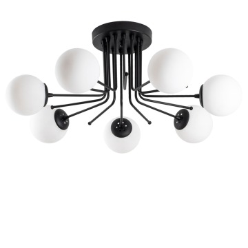 SELSEY Lampa sufitowa Murrayana x7 czarno-biała - Genesis