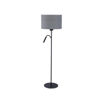 LAMPA PODŁOGOWA HOTEL PLUS SZARO-CZARNA Z WYSIEGNIKIEM DO CZYTANIA 9072 Nowodvorski