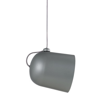 SELSEY Lampa wisząca Angle 31,5 cm szary metalowy klosz - Genesis