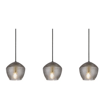 SELSEY Lampa wisząca Orbiform x3 szklany klosz - Genesis