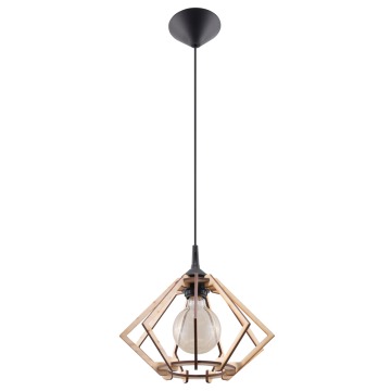 SELSEY Lampa wisząca Pommeh drewniana średnica 27,5 cm - Genesis