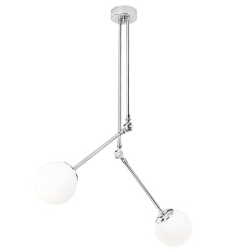 SELSEY Lampa wisząca Nizatic x2 srebrno-biała - Genesis