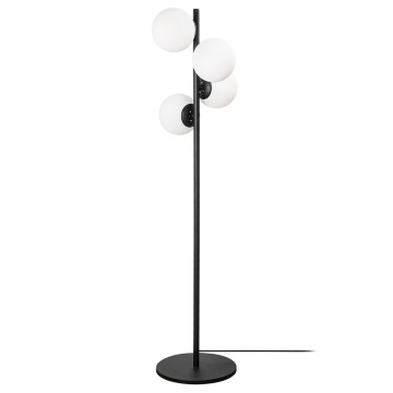 SELSEY Lampa podłogowa Spinoza 130 cm czarno-biała - Genesis