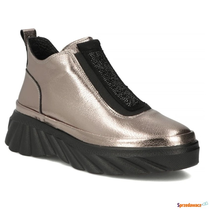 Skórzane botki damskie Filippo DBT7426/25 gun - Botki damskie - Elbląg
