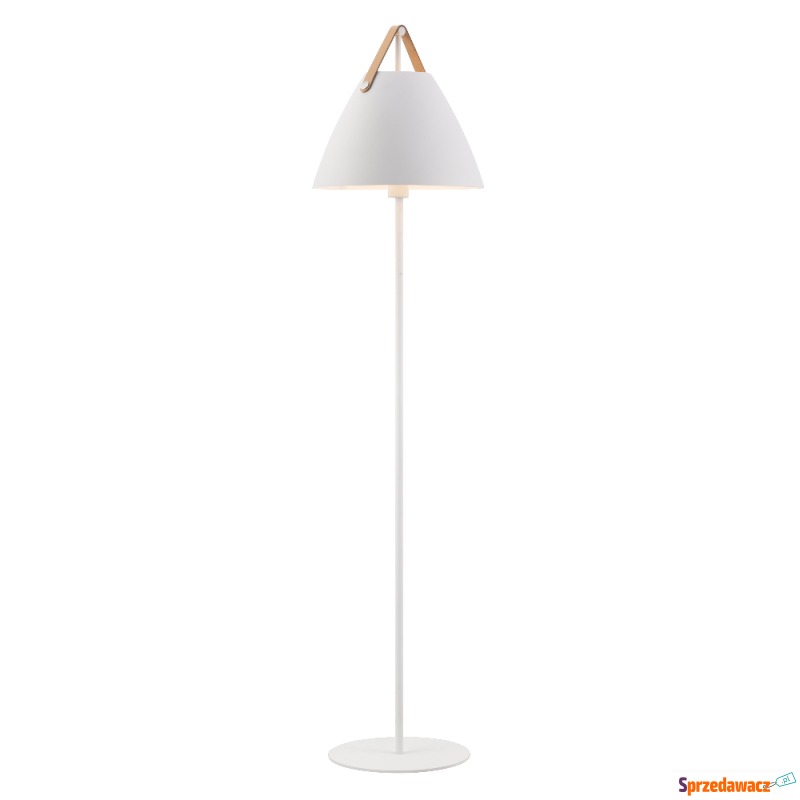 SELSEY Lampa podłogowa Strap 153,7 cm biała ze... - Lampy stojące - Malbork