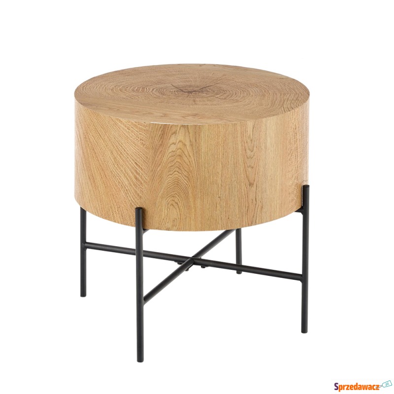 SELSEY Stolik kawowy Filewdy średnica 45 cm dąb... - Stoły, stoliki, ławy - Kielce