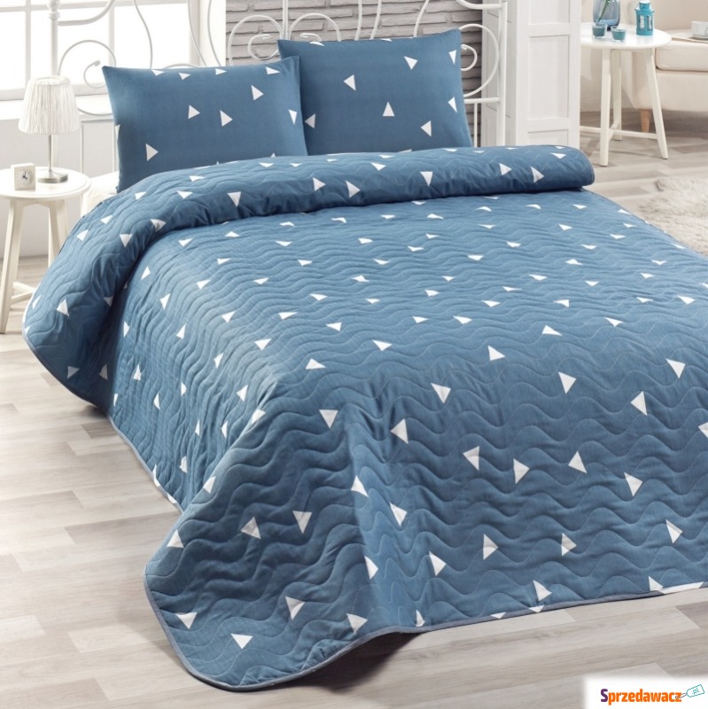 SELSEY Narzuta Triangles 200x220 cm z dwiema... - Koce i narzuty - Lublin