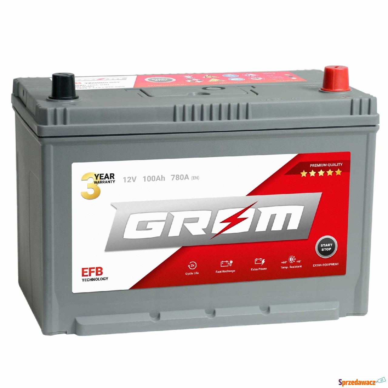 Akumulator 100Ah 780A Grom X L+...