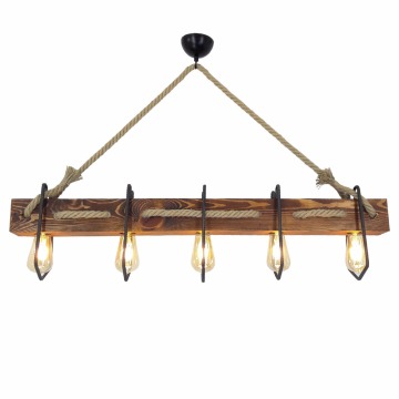 SELSEY Lampa sufitowa Kiette x5 industrialna wysoka 100 cm - Genesis