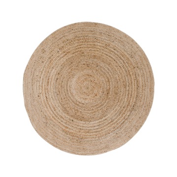 SELSEY Dywan Fuzzle ⌀120 cm naturalna juta - Genesis